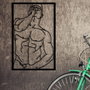 Wallity Muscle Male Posture Escultura de Pared en Negro